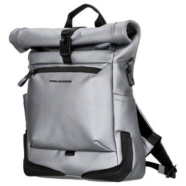 Piquadro Roll Top - Bike Backpack 15.6" 47 cm (silber/schwarz)