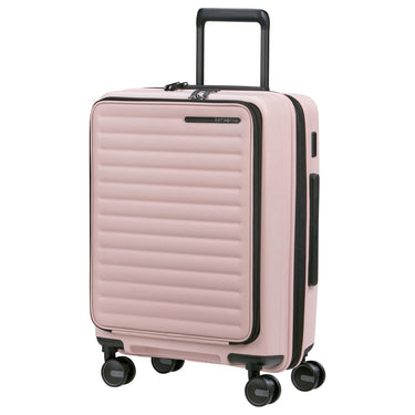 Samsonite Selection Restackd Easy Access - 4-Rollen-Kabinentrolley 55 cm erw. mit 2tlg. Packsack-Set (rose)