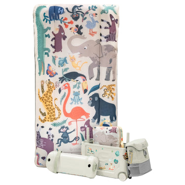 Stokke® JetKids™ Cloudsleeper - Materasso da viaggio 150 cm (Animal Family)