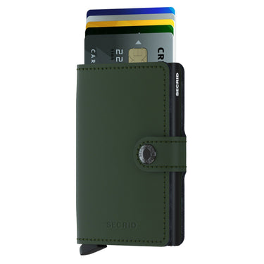 Secrid Matte Miniwallet - Portafoglio RFID 6.5 cm (verde-nero)