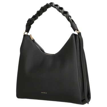 Coccinelle Boheme Grana Double - Sac bandoulière M 34 cm (noir/cognac)