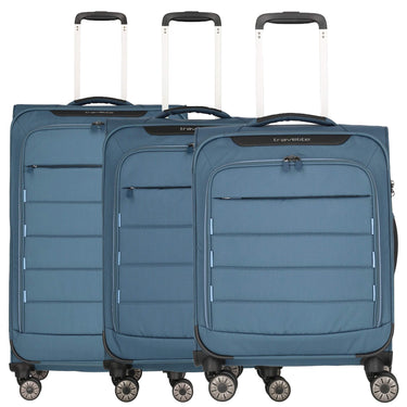 Travelite Skaii - Ensemble de valises à 4 roulettes 3 pièces S/M adulte/L adulte (bleu panoramique)