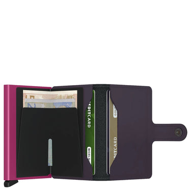 Secrid Matte Miniwallet - Wallet RFID 6.5 cm (Color: dark purple-fuchsia)