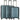 Travelite Air Base - 4-Rollen-Trolley Set 3tlg.  L/M/S Vortasche (iceblue)