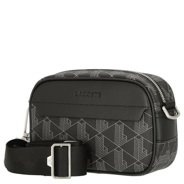 Lacoste The Blend Reporter - Bolso bandolera S 19 cm (monograma total negro)