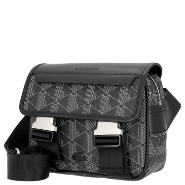 Lacoste The Blend - Borsa a tracolla 21.5 cm (monogramma nero grigio)