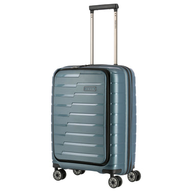 Travelite Air Base - 4-Wheel Cabin Trolley with Front Pocket S 55 cm (ice blue)