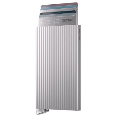 Secrid Cardprotector Fluted - Kreditkartenetui 6cc 10.2 cm RFID (silver+)