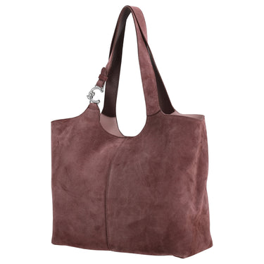 Coccinelle C-Easy Suede - Borsa shopper L 35 cm (berry/berry)