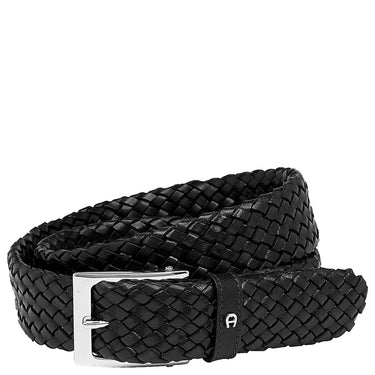 Aigner Business Belt - Ceinture 35 mm Flechtgürtel Leder (black, 110)