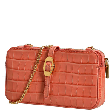 Coccinelle Mini Bag Croco Soft - Bolso bandolera 20 cm (geranium)