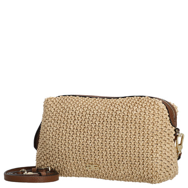 abro Kaia Raffia Maglia - Umhängetasche 22 cm (natural-nut)