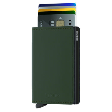 Secrid Matte Slimwallet - Portefeuille RFID 6.8 cm (vert-noir)
