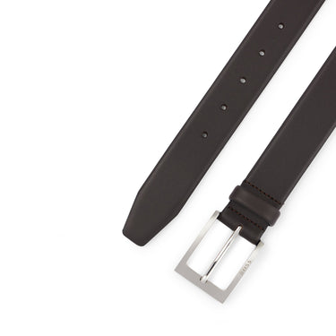 BOSS Barnabie - Ceinture en cuir avec boucle ardillon 3.5 cm (dark brown, 115 cm)