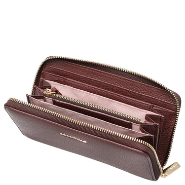 Coccinelle Metallic Soft - Porte-monnaie 7cc 18 cm (Couleur : berry)
