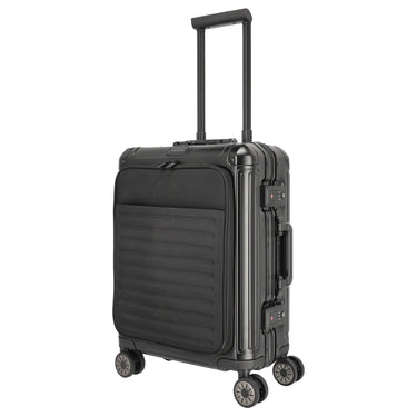Travelite Next - 4-Wheel Cabin Trolley with Front Pocket S 55 cm (Color: black)