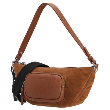 Coccinelle STG Paki Suede - Borsa a spalla 32 cm (cognac)