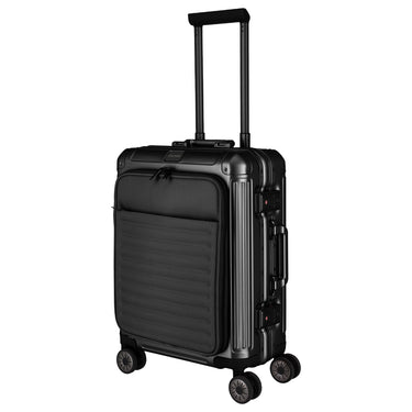 Travelite Next - 4-Wheel Cabin Trolley with Front Pocket S 55 cm (black)