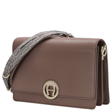 Aigner Livia - Bandolera + Pañuelo 24 cm M (marrón champiñón)
