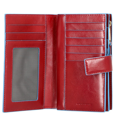 Piquadro Blue Square - Portefeuille femme 12 cartes 15,5 cm (rouge)