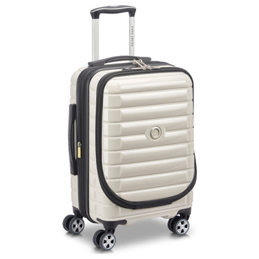 Delsey Paris Shadow 5.0 - Trolley de cabina con 4 ruedas y bolsillo delantero S 55 cm erw. USB (elfenbein)