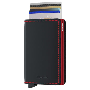 Secrid Matte Slimwallet - Wallet RFID 6.8 cm (Color: black-red)