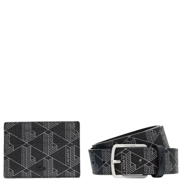 Lacoste The Blend Geschenkset - Tarjetero y cinturón (palm green, 90 cm)