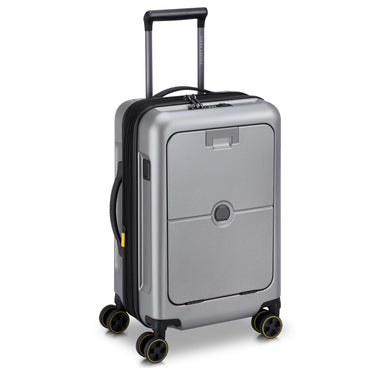Delsey Paris Turenne 2.0 - Trolley de cabina con 4 ruedas y bolsillo delantero 55 cm USB erw. (silber)