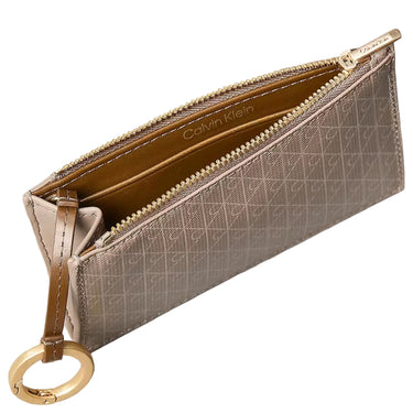 Calvin Klein Emblem AOP Top Zip - Cardholder 4cc 13 cm (desert taupe aop)