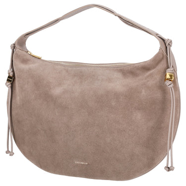 Coccinelle Thess Suede Bim - Bolso de hombro 45 cm (warm taupe)