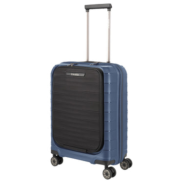Travelite Mooby - 4-Rollen-Kabinentrolley mit Vortasche S 55 cm (marine)