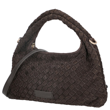 Les Visionnaires Sadie Weave Cozy - Shoulder Bag 39 cm (dark brown)