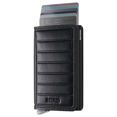 Secrid Slimwallet Emboss Lines - Étui à cartes de crédit 6cc 10.2 cm RFID (black+)