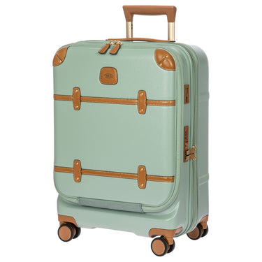 Brics Bellagio - 4-Wheel Cabin Trolley with Front Pocket S 55 cm ext. USB (eucalyptus)