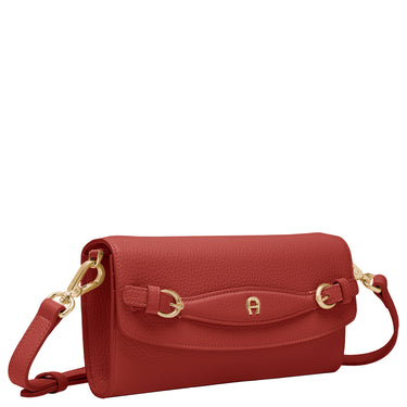 Cartera Aigner Cavallo con correa - Bolso bandolera/cartera 6 ranuras para tarjetas 21 cm (rojo quemado)