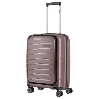 Travelite Air Base - Trolley da cabina a 4 ruote con tasca frontale S 55 cm (colore: lilla)