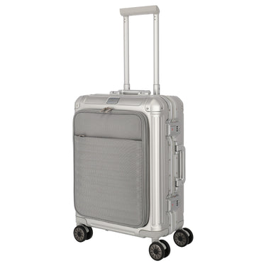 Travelite Next - Trolley cabine 4 roues avec poche avant S 55 cm (argent)