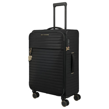 Travelite BARBARA Stepp - 4-Rollen-Trolley M 68 cm erw. (schwarz, 68 cm)