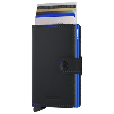 Secrid Matte Miniwallet - Wallet RFID 6.5 cm (black-blue)