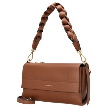 Coccinelle Boheme Grana Double - Bolso bandolera 26 cm (color: cognac/noir)