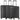 Travelite Mooby - 4-Rollen-Trolley Set L/M/S 3tlg. erw. (black)