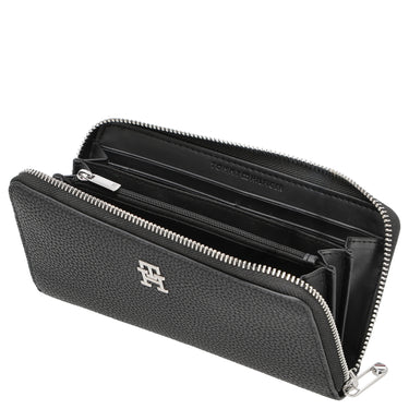 Tommy Hilfiger TH Emblem - Portafoglio L 12 cc 19 cm (nero)