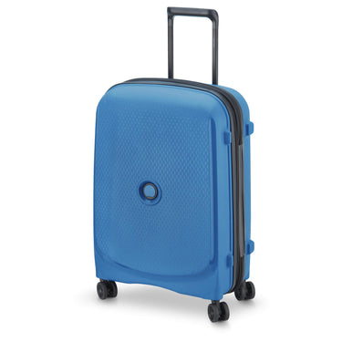 Delsey Paris Belmont Plus Slim Line - Trolley da cabina 4 ruote riciclato 55 cm (colore: zinco blu)