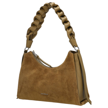 Coccinelle Boheme Suede Bimaterial - Bolso de hombro 30 cm (hierba marina/hierba marina)