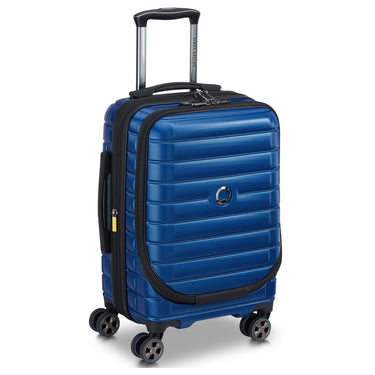 Delsey Paris Shadow 5.0 - Trolley da cabina a 4 ruote con tasca frontale S 55 cm erw. USB (blau)