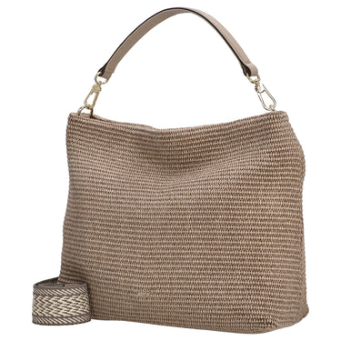 abro Kaia Raffia - Borsa a secchiello 32 cm (siena)