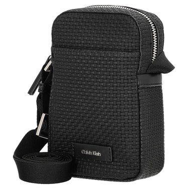 Calvin Klein Embossed Wovan - Sac bandoulière 17 cm (noir)