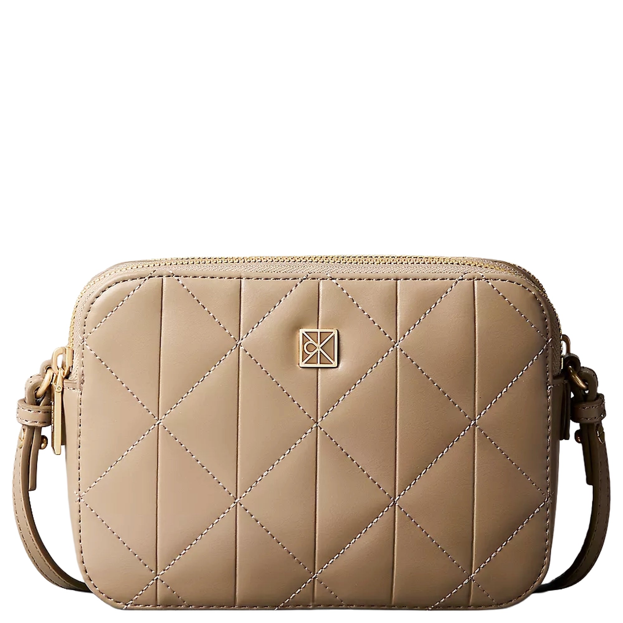 Calvin Klein Quilted Emblem shoulder bag in Desert Taupe – PremiumBags