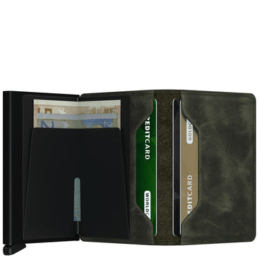 Secrid Vintage Slimwallet - Cartera RFID 6.8 cm (oliva-negro)
