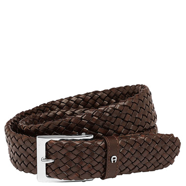 Aigner Business Belt - Ceinture 35 mm Flechtgürtel Leder (ebony, 110)